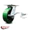 Service Caster 6 Inch Green Poly on Cast Iron Caster with Roller Bearing and Brake/Swivel Lock SCC-35S620-PUR-GB-SLB-BSL - alternate 3